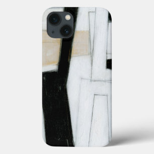 Etui iPhone 13 Peinture noire et blanche abstraite