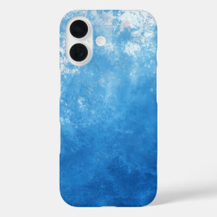 Coque Pour iPhone 16 Peinture Ombrée Bleue