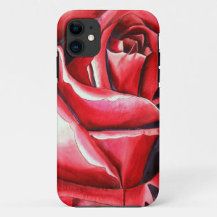 Coque Case-Mate Pour iPhone Peinture originale à l'aquarelle de rose rouge cra