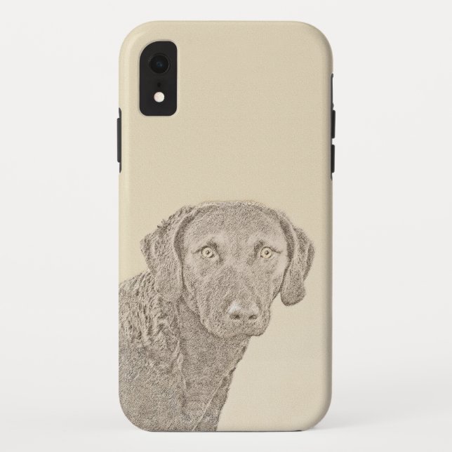 Coques Case-Mate iPhone Peinture originale de chien par Retriever de Chesa (Dos)