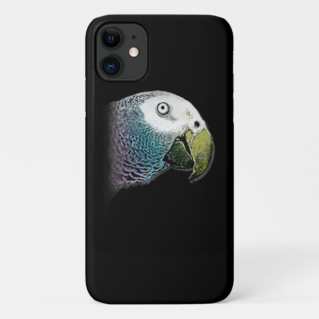 Coques Case-Mate iPhone Peinture | Peinture à la tête de perroquet (Dos)