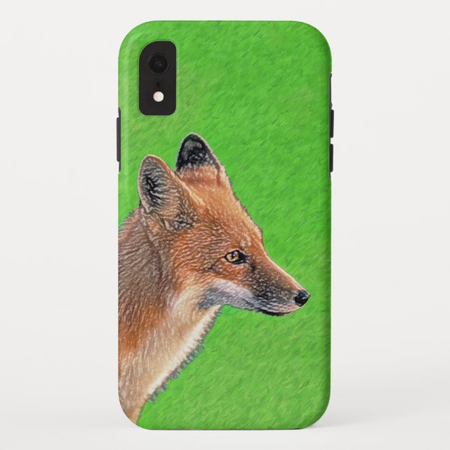 Coques Case-Mate iPhone Peinture Red Fox - Art original de la faune (Dos)