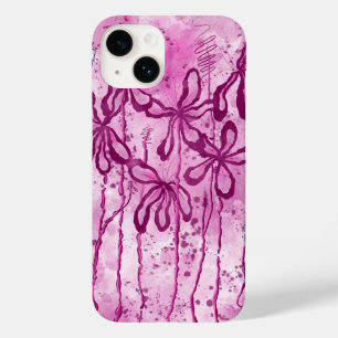Coque Case-Mate iPhone Peinture rose Splatter & Lys