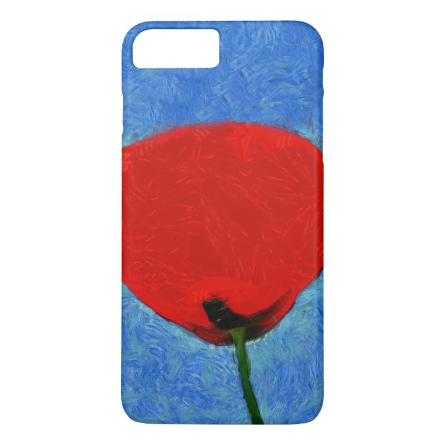 Coques Case-Mate iPhone Peinture rouge de pavot (Dos)