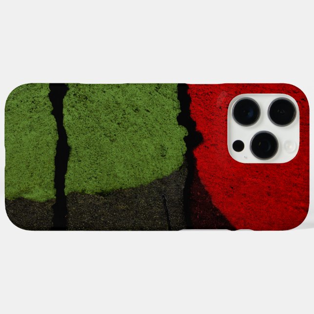 Coques Case-Mate iPhone Peinture rouge et verte (Verso (horizontal))