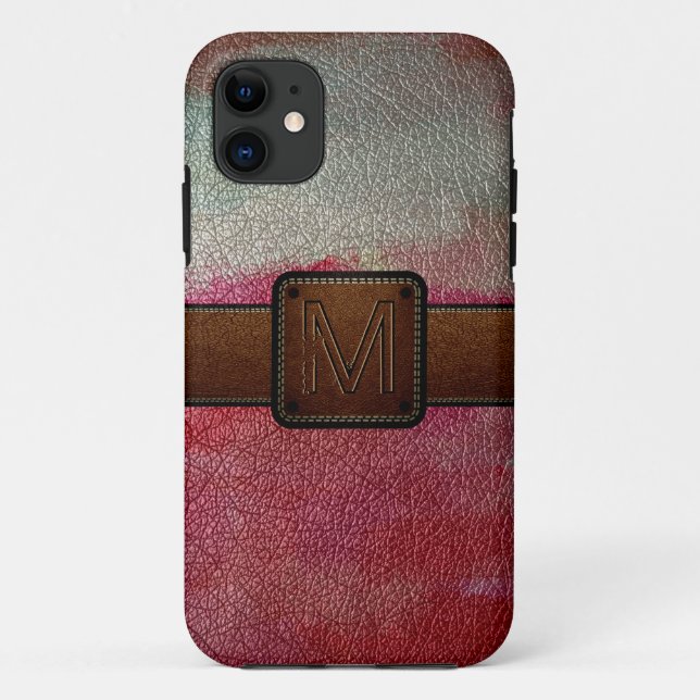 Coques Case-Mate iPhone Peinture rouge look brun (Dos)