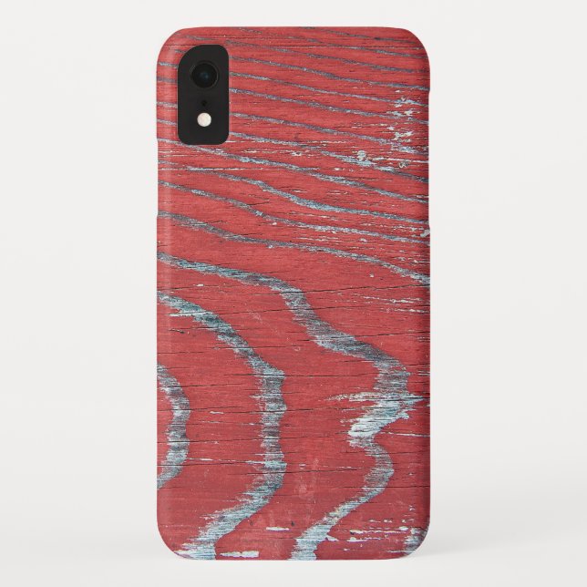 Coques Case-Mate iPhone Peinture rouge patinée sur bois (Dos)