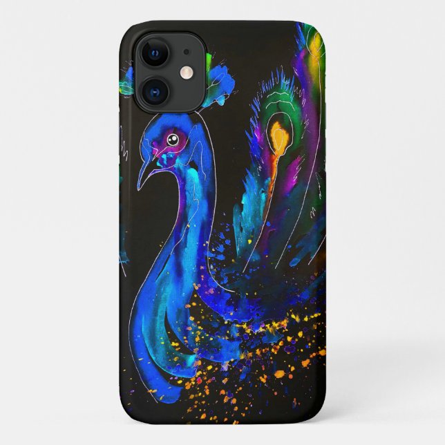 Coques Case-Mate iPhone Peinture Whimsical Peacock (Dos)