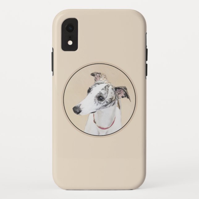 Coques Case-Mate iPhone Peinture Whippet - Jolie art original chien (Dos)