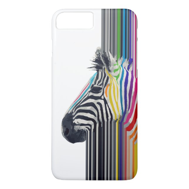 Coques Case-Mate iPhone Peinture Zèbre Colorée Grandes Vibrantes (Dos)