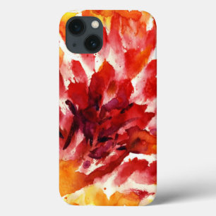 Etui iPhone 13 Peintures florales abstraites 5 d'aquarelle