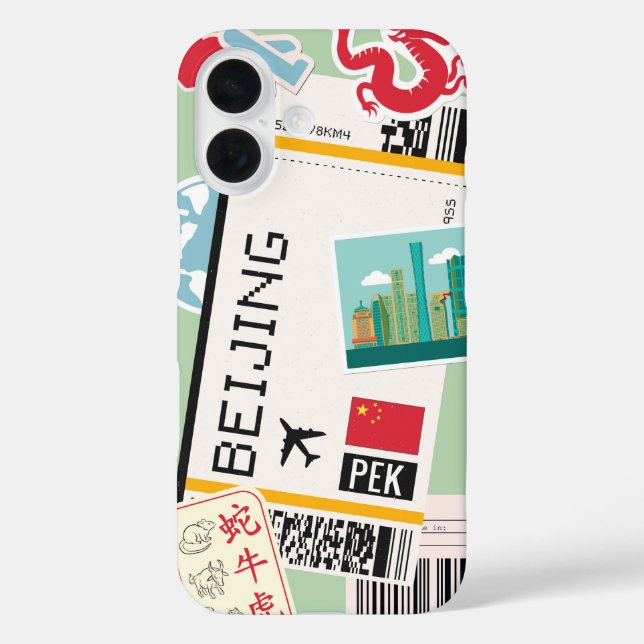 Coques Case-Mate iPhone Pékin - Carte d'embarquement chinoise (Verso)