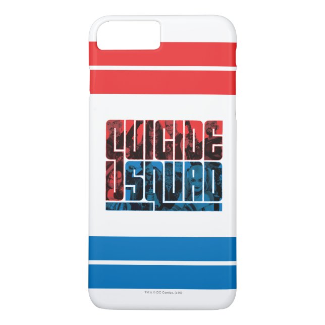 Coques Case-Mate iPhone Peloton de suicide logo rouge et bleu de | (Dos)