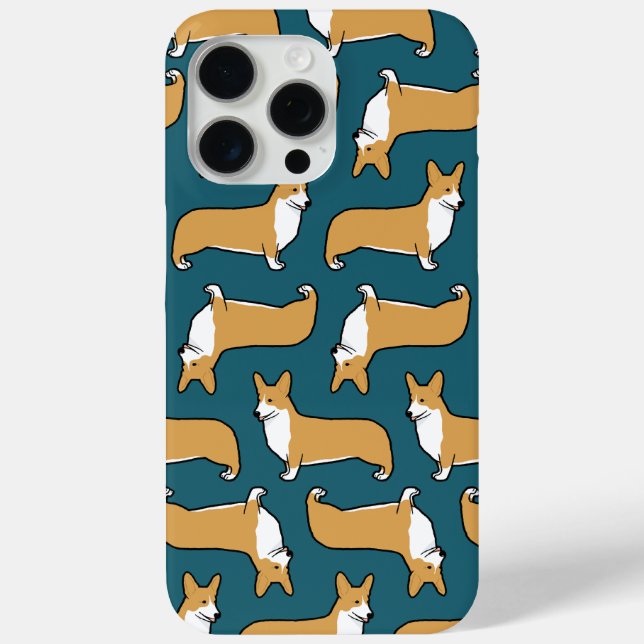 Coques Case-Mate iPhone Pembroke Welsh Corgis Motif | Amoureux des chiens  (Verso)