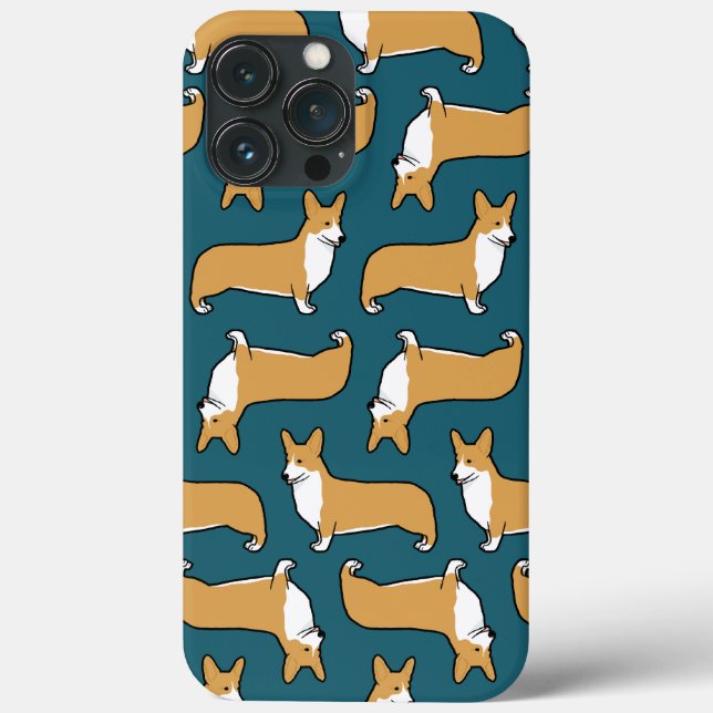 Coques Case-Mate iPhone Pembroke Welsh Corgis Motif | Amoureux des chiens  (Verso)
