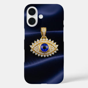Coque Pour iPhone 16 Pendentif Oeil de Malchance de Luxe de Style Desig