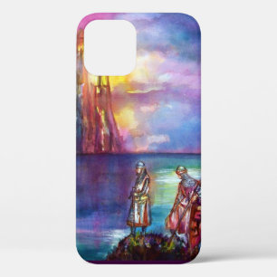 Coque iPhone 12 PENDRAGON Chevaliers médiévaux, Coucher de soleil 