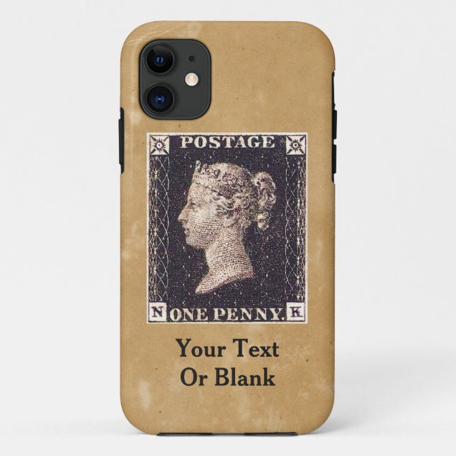 Coques Case-Mate iPhone Penny Black Postage Timbre (Dos)