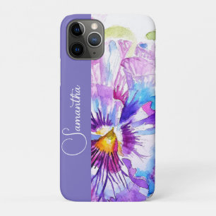 Case-Mate iPhone Case Pensée Violette Fleur de Fille Nom Floral Aquarell