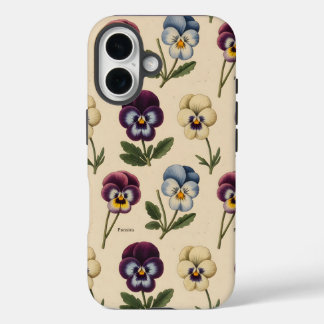 Coque Pour iPhone 16 Pensées botaniques vintage | Floral antique