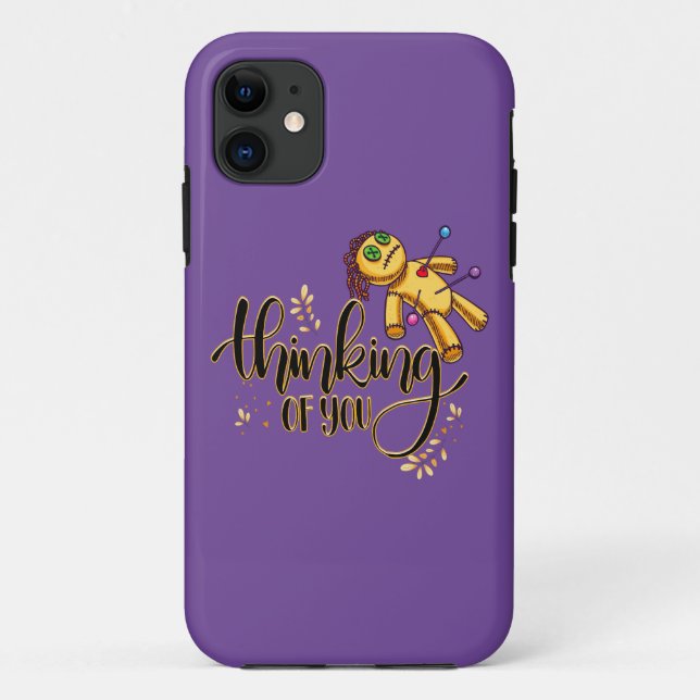 Coques Case-Mate iPhone Penser à vous drôle Halloween Poupée vaudou (Dos)