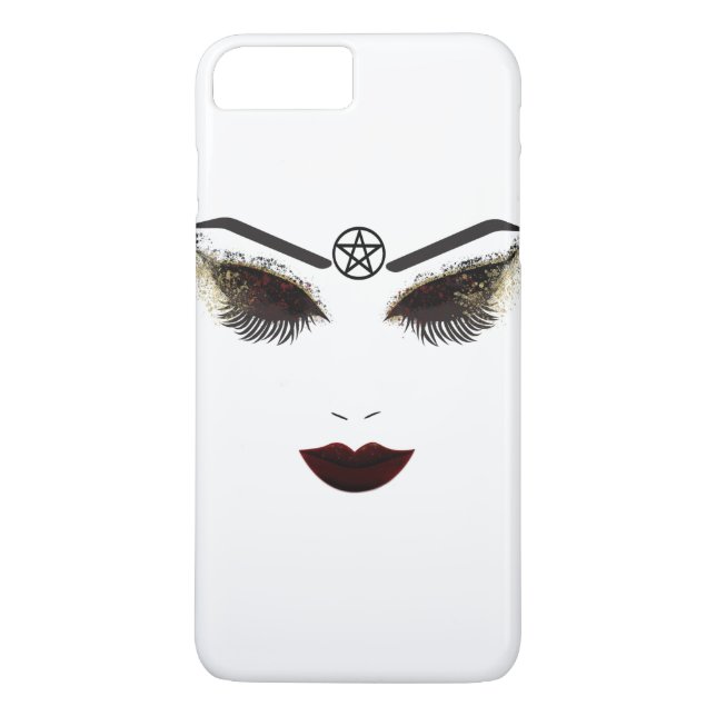 Coques Case-Mate iPhone Pentacle Beauté Visage Lashes & Lèvres foncées Maq (Dos)