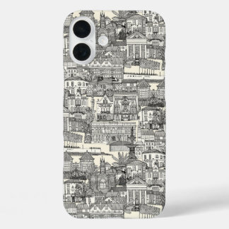 Coque Pour iPhone 16 Plus Penzance toile perle noire