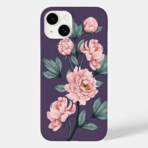 Coque Case-Mate iPhone Peonies roses Fleurs d'Aquarelle Florale
