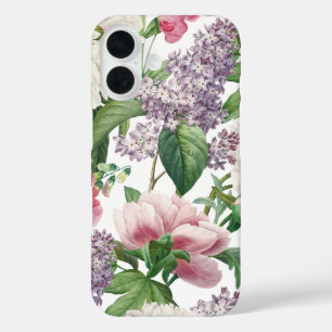 Coque Pour iPhone 16 Peonis & Lilacs Jardin d'aquarelle Motif