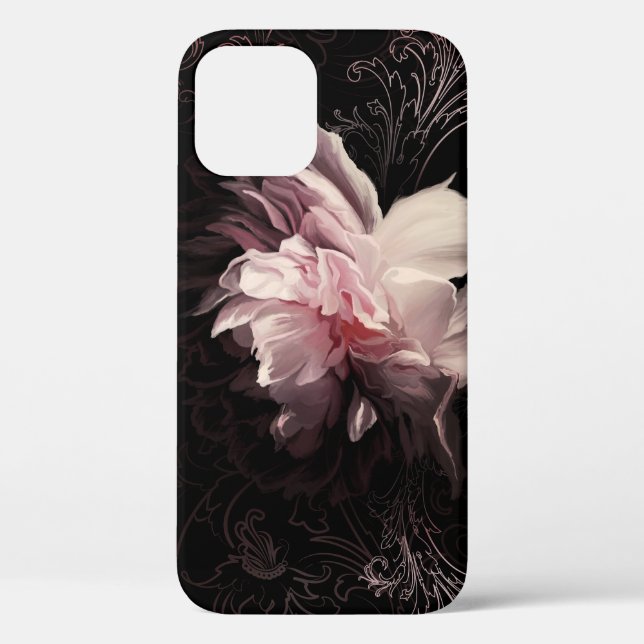 Coques Case-Mate iPhone Peony Dark Wall : Peony Flower Design (Verso)