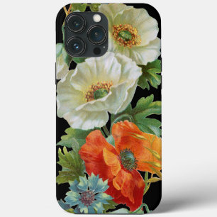 iPhone 13 Pro Max Case Pépites d'orange blanc Vintage Floral