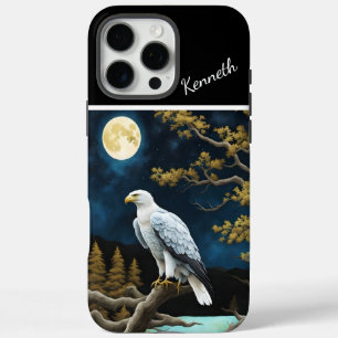 Coque iPhone 16 Pro Max Perche de saule nocturne de l'aigle