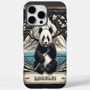 Coque iPhone 16 Pro Max Perche isolée de Panda : Repose de Bambou