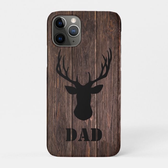 Coques Case-Mate iPhone Père motif bois de cerf de la forêt rustique (Dos)