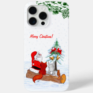 Coque Case-Mate iPhone Père Noël avec Renard de lapin et écureuil