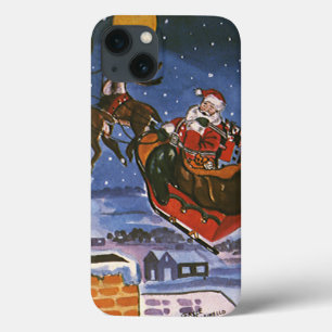 Etui iPhone Case-Mate Père Noël de Noël vintage volant son traîneau