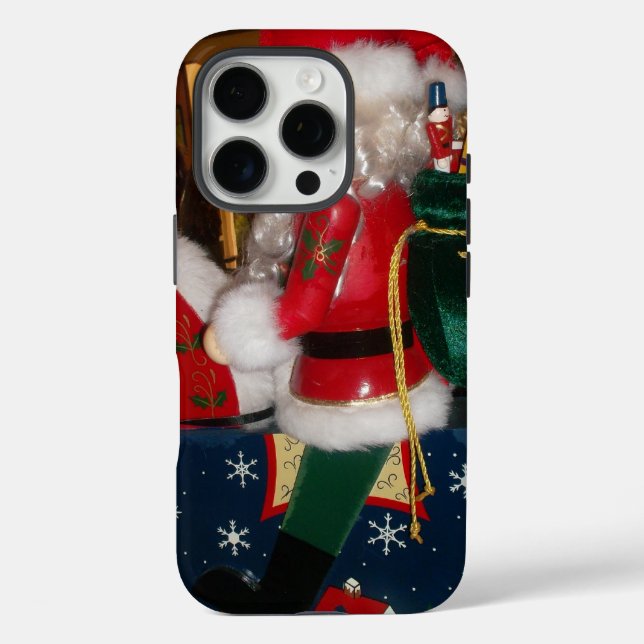 Coques Case-Mate iPhone Père Noël décoré | Impression artistique des fêtes (Verso)