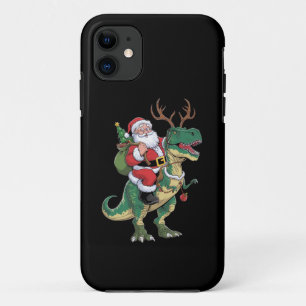 Case-Mate iPhone Case Père Noël équitation Dinosaur T-Rex Noël Escadron
