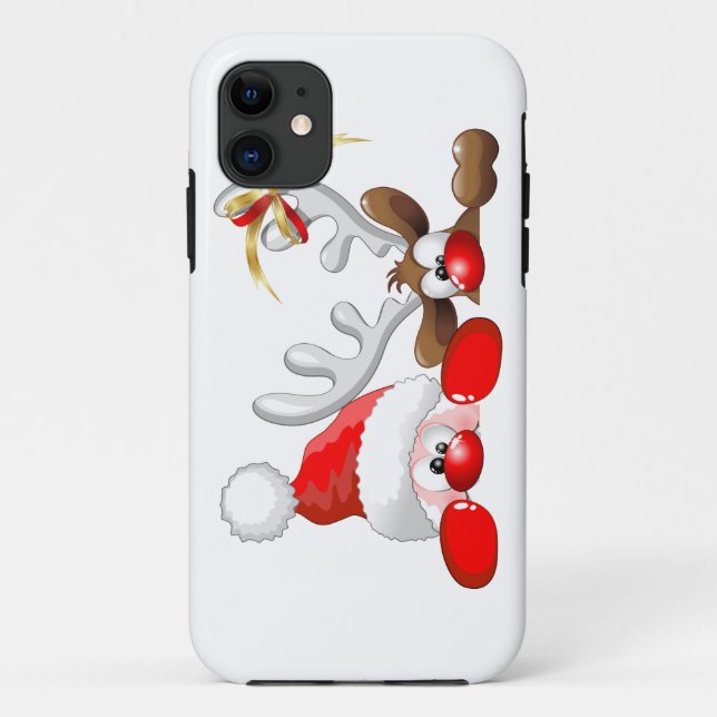 Coques Case-Mate iPhone Père Noël et iPhone drôles de bande dessinée de (Dos)