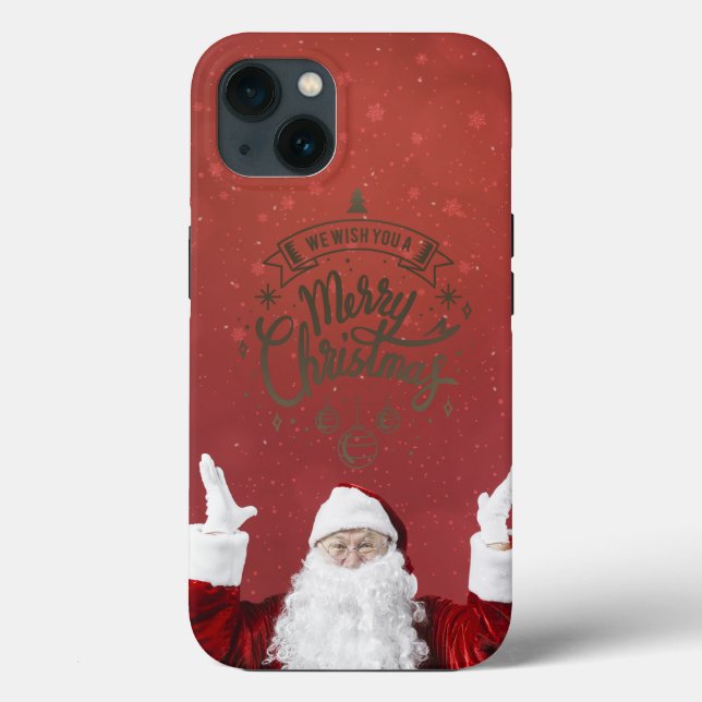 Coques Case-Mate iPhone Père Noël,Flocons de neige,Rouge   (Verso)