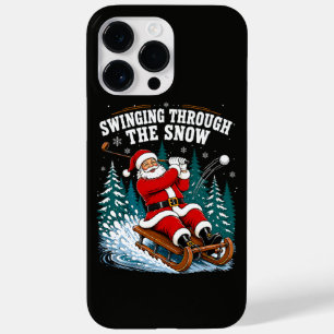 Coque Case-Mate iPhone Père Noël jouant au golf Joyeux Noël golfeur