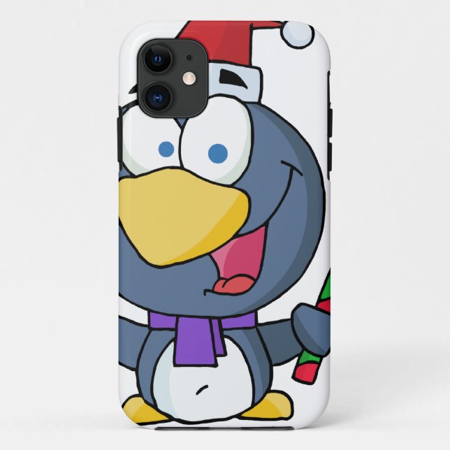 Coques Case-Mate iPhone Père Noël Penguin avec Sucre de canne (Dos)