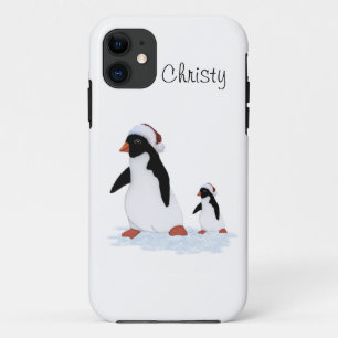Coques Pour iPhone Père Noël Penguins