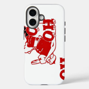 Coque Pour iPhone 16 Père Noël rouge et blanc Marcher Ho Ho Art Imprime