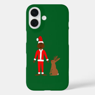 Coque Pour iPhone 16 Père Noël Sasquatch et Jackalope Noël