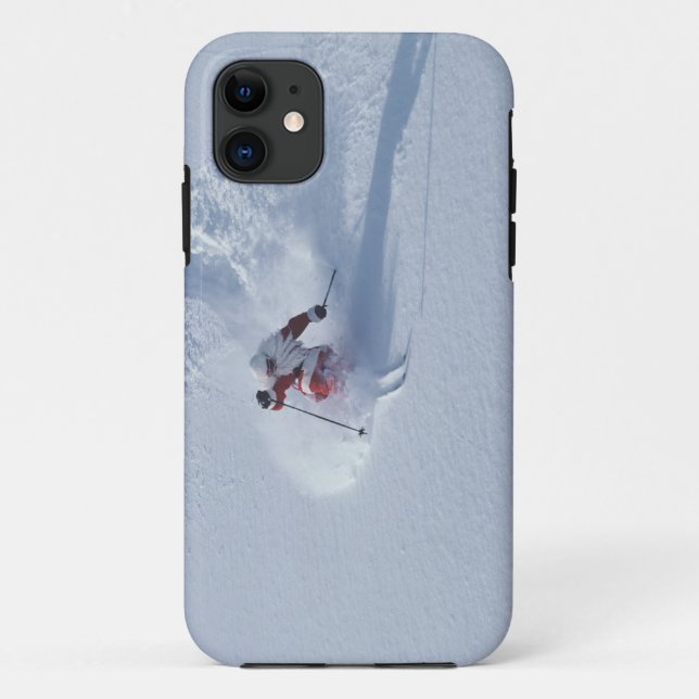 Coques Case-Mate iPhone Père Noël skiant à la station de ski de Snowbird,  (Dos)
