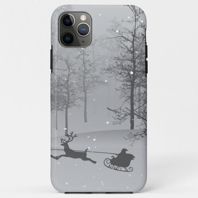 Coques Case-Mate iPhone Père Noël Sleigh dans un pays d'hiver (Dos)
