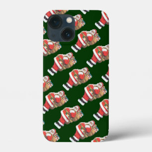 Coque Case-Mate iPhone Père Noël vintage, découpage de Noël victorien