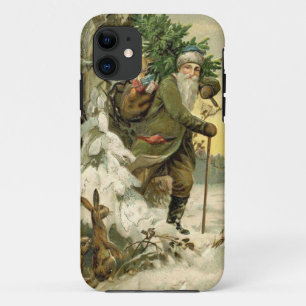 Case-Mate iPhone Case Père Noël vintage Noël victorien vacances Arbre 