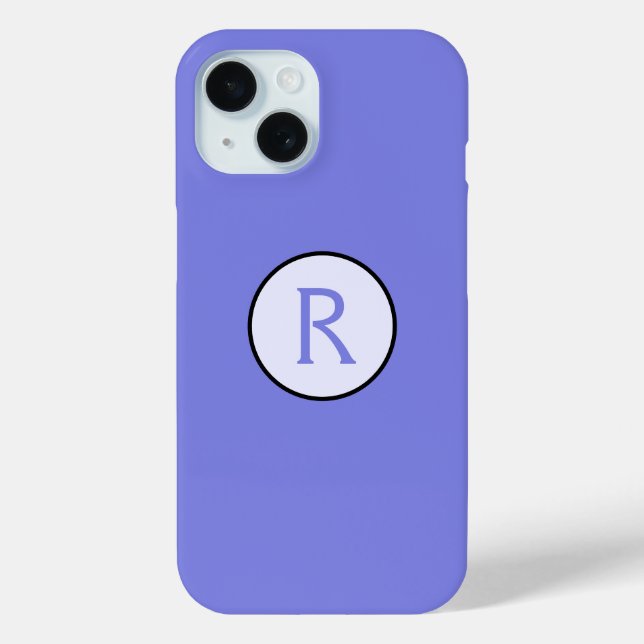 Coques Case-Mate iPhone Périwinkle initial (Verso)